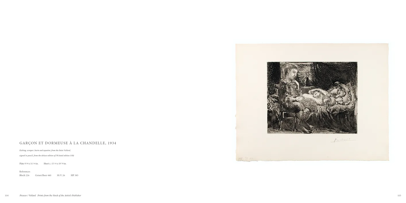 Picasso / Vollard: Prints from the Stock of the Artist’s Publisher exhibition catalog, pages 114-115