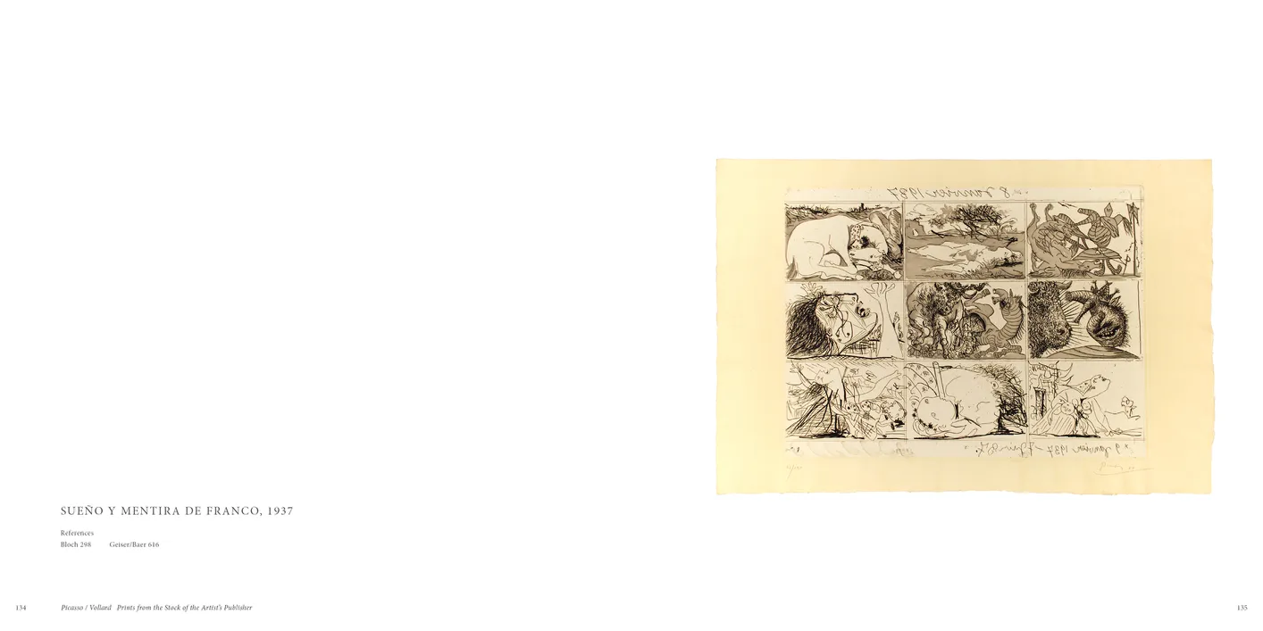 Picasso / Vollard: Prints from the Stock of the Artist’s Publisher exhibition catalog, pages 134-135