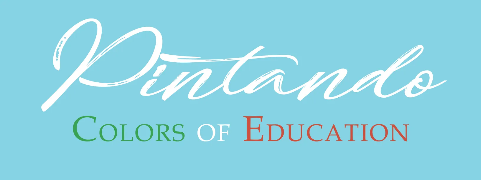 Wordmark for the Pintando: Colors of Education exhibition