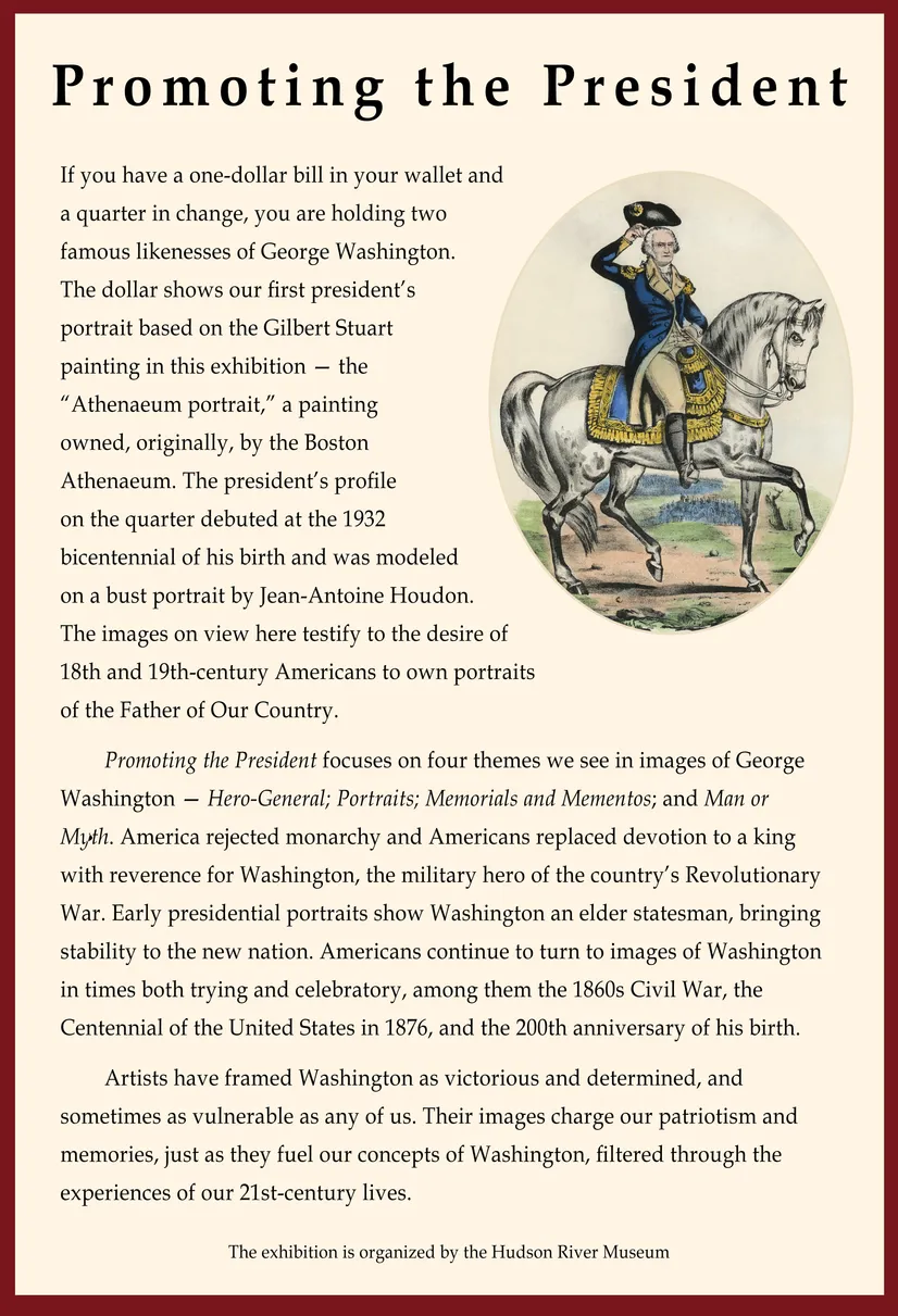 Introduction wall panel for the Promoting the President exhibition