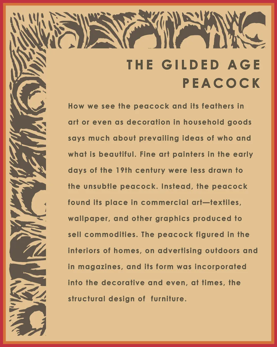 Theme Panel 2 for STRUT: The Peacock and Beauty in Art exhibition