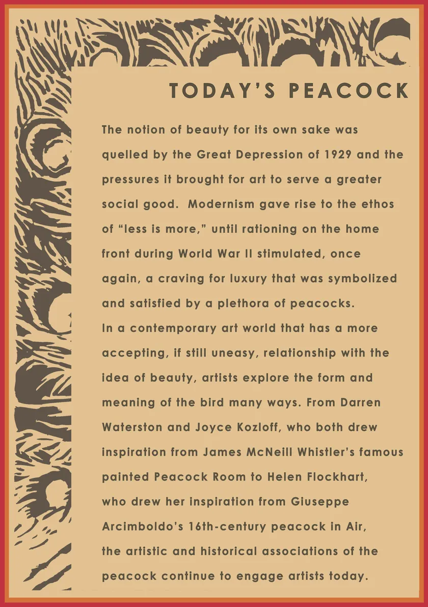 Theme Panel 3 for STRUT: The Peacock and Beauty in Art exhibition