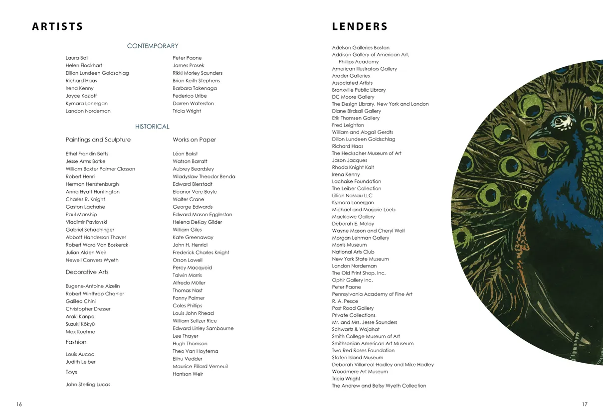 Strut: The Peacock and Beauty in Art exhibition catalog, pages 16-17