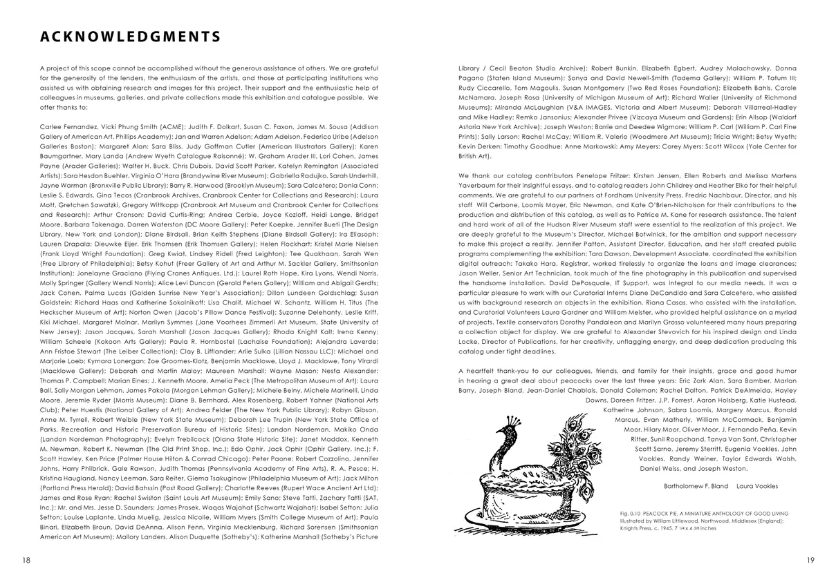 Strut: The Peacock and Beauty in Art exhibition catalog, pages 18-19