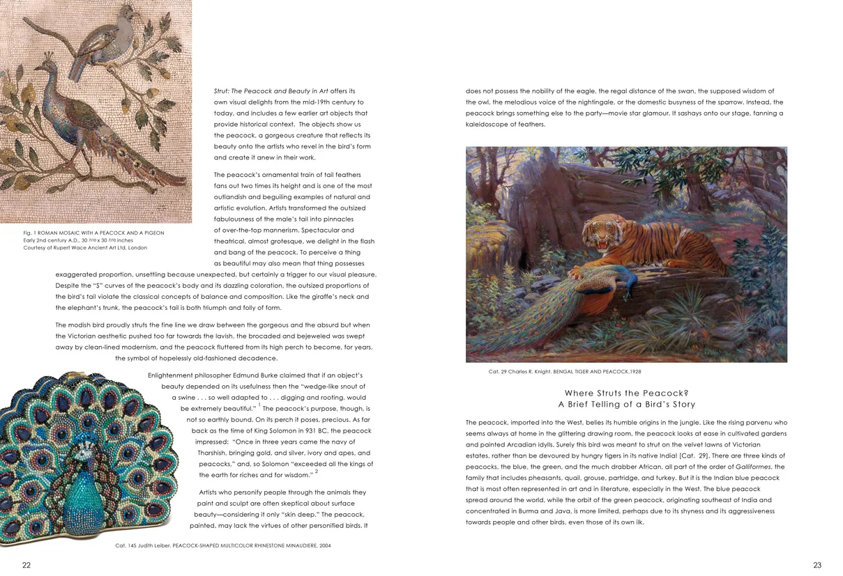 Strut: The Peacock and Beauty in Art exhibition catalog, pages 22-23