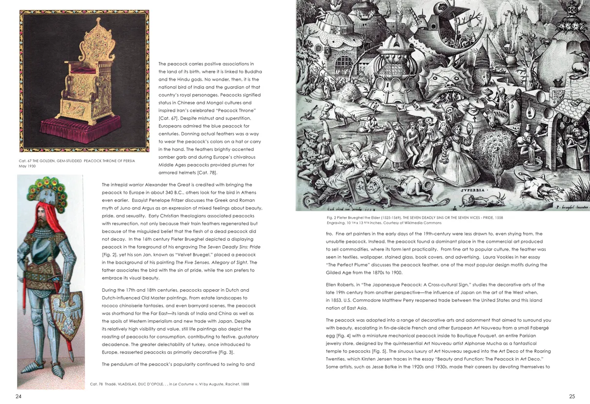 Strut: The Peacock and Beauty in Art exhibition catalog, pages 24-25