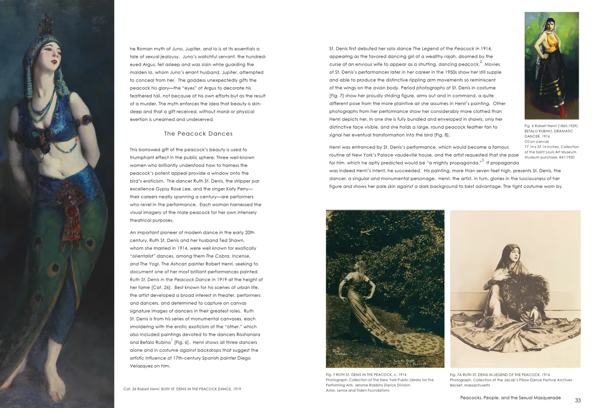 Strut: The Peacock and Beauty in Art exhibition catalog, pages 32-33