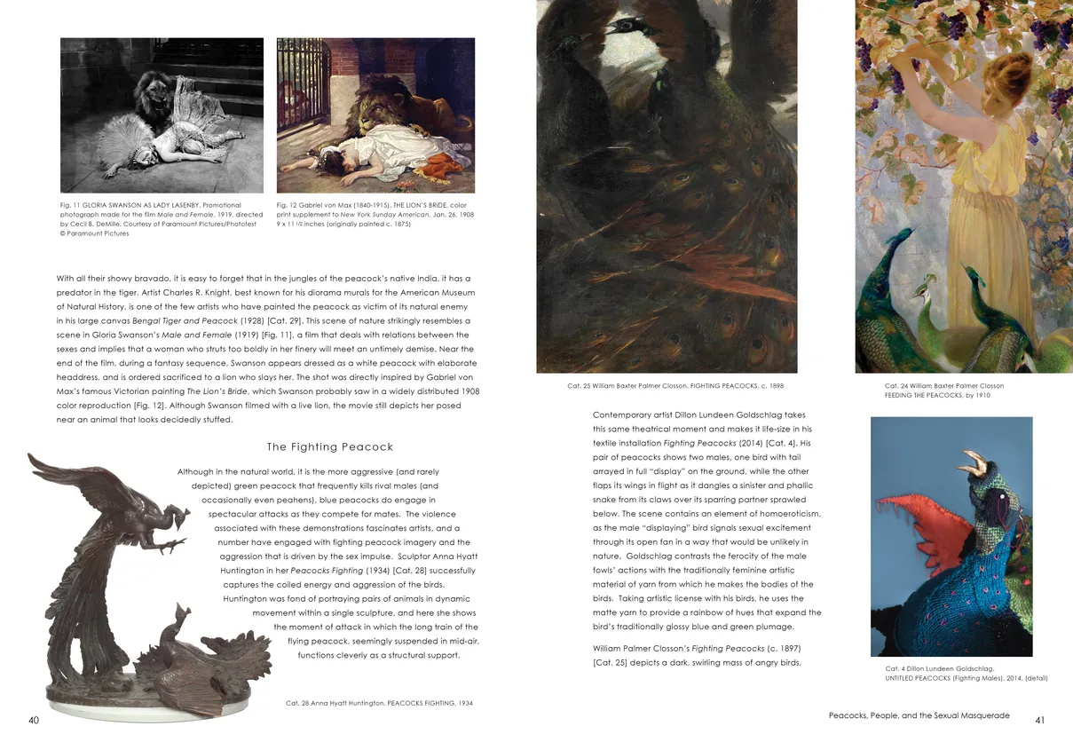 Strut: The Peacock and Beauty in Art exhibition catalog, pages 40-41