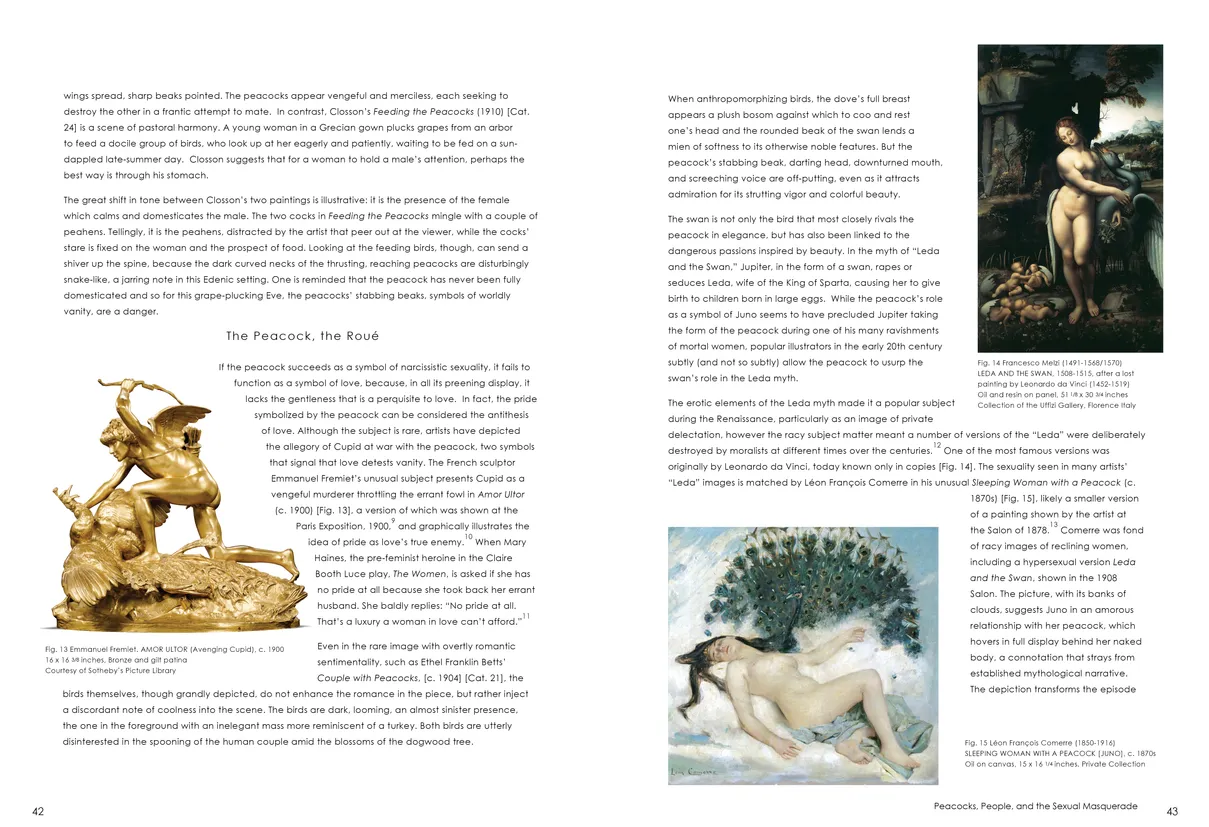 Strut: The Peacock and Beauty in Art exhibition catalog, pages 42-43