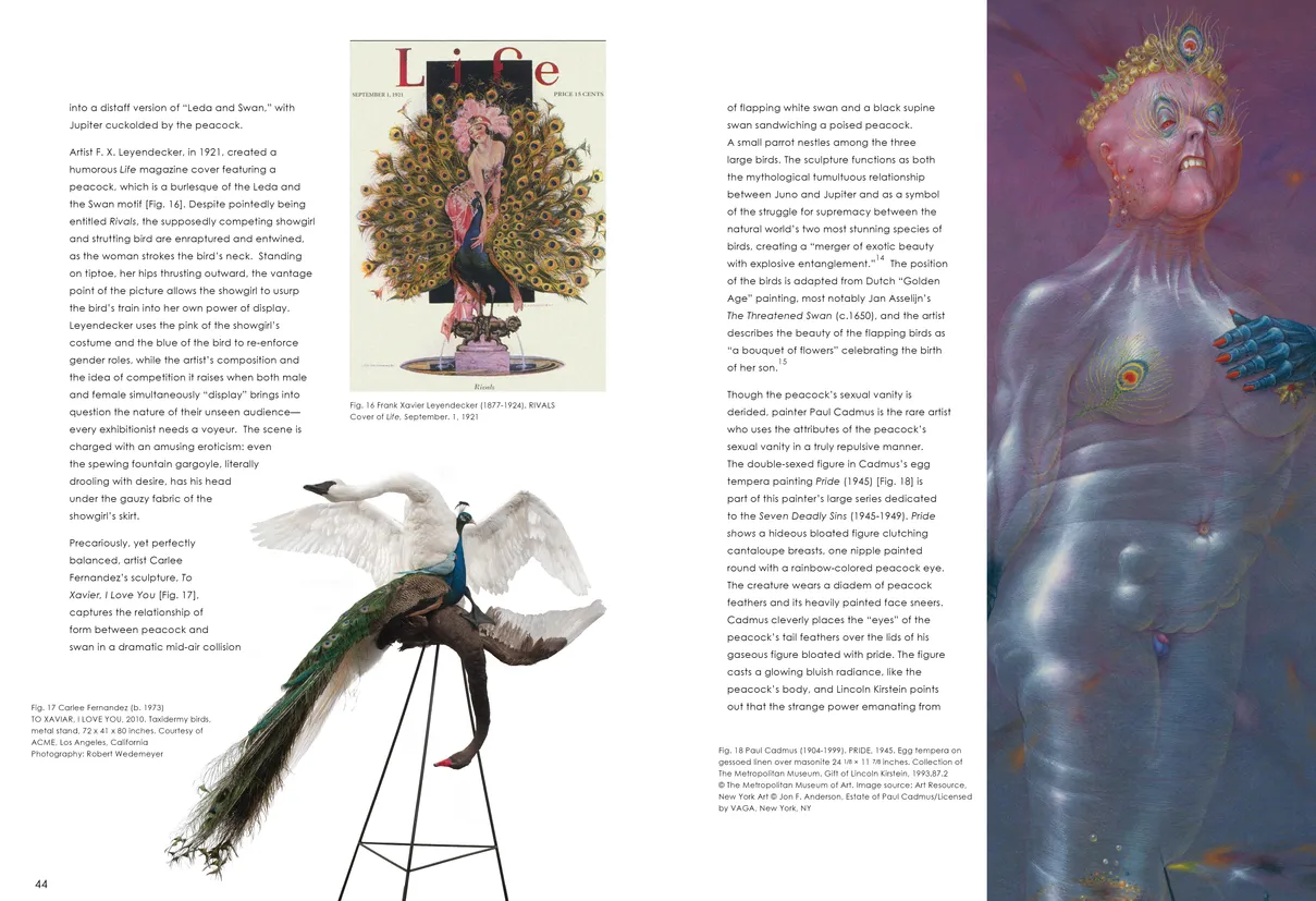 Strut: The Peacock and Beauty in Art exhibition catalog, pages 44-45