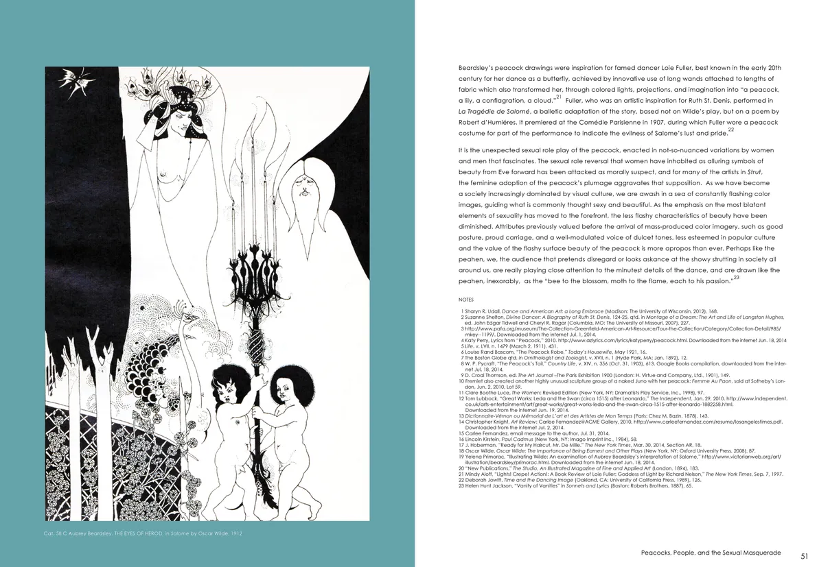 Strut: The Peacock and Beauty in Art exhibition catalog, pages 50-51
