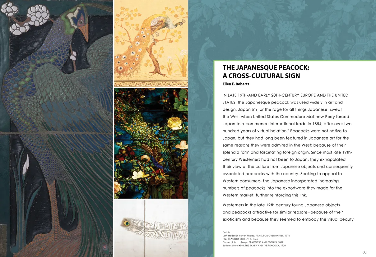 Strut: The Peacock and Beauty in Art exhibition catalog, pages 82-83