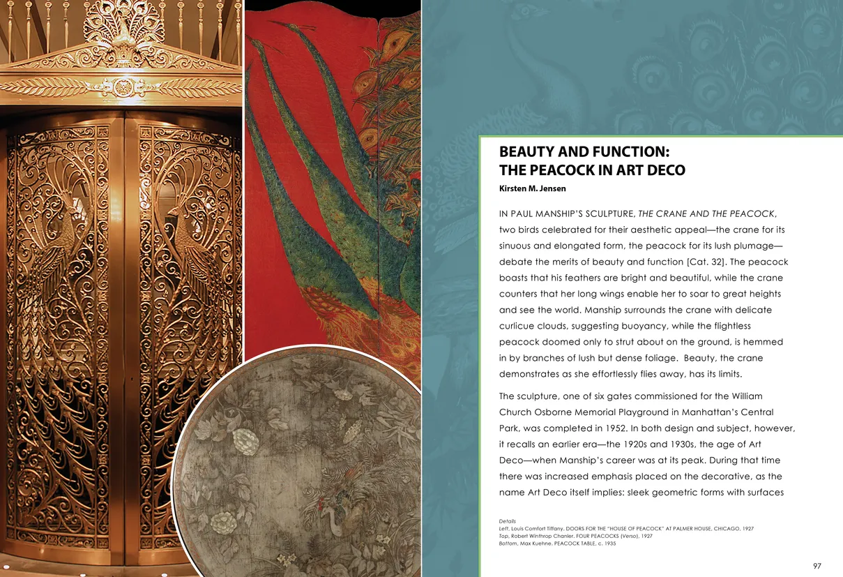 Strut: The Peacock and Beauty in Art exhibition catalog, pages 96-97