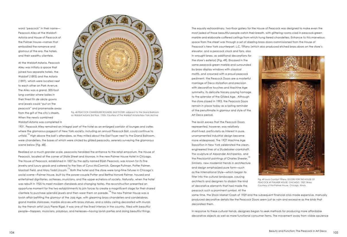 Strut: The Peacock and Beauty in Art exhibition catalog, pages 104-105