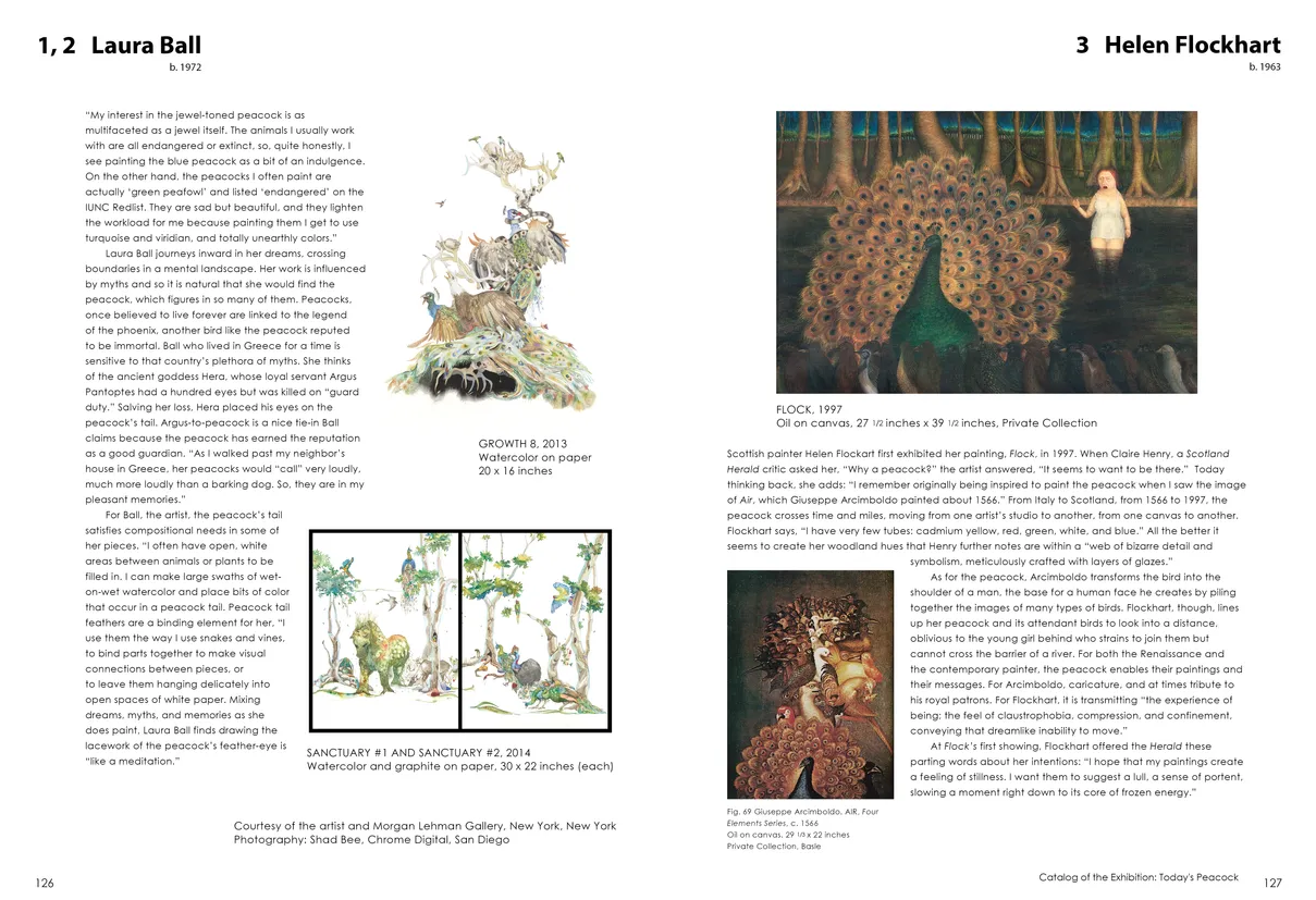 Strut: The Peacock and Beauty in Art exhibition catalog, pages 126-127