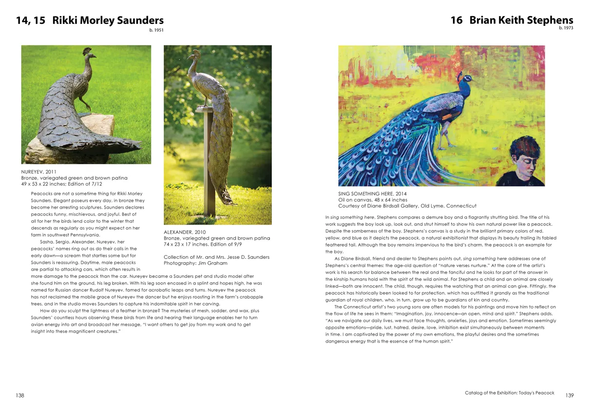 Strut: The Peacock and Beauty in Art exhibition catalog, pages 138-139