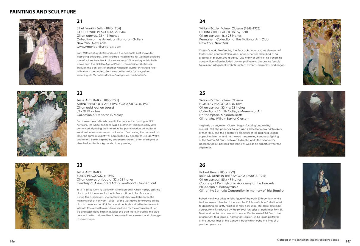 Strut: The Peacock and Beauty in Art exhibition catalog, pages 146-147