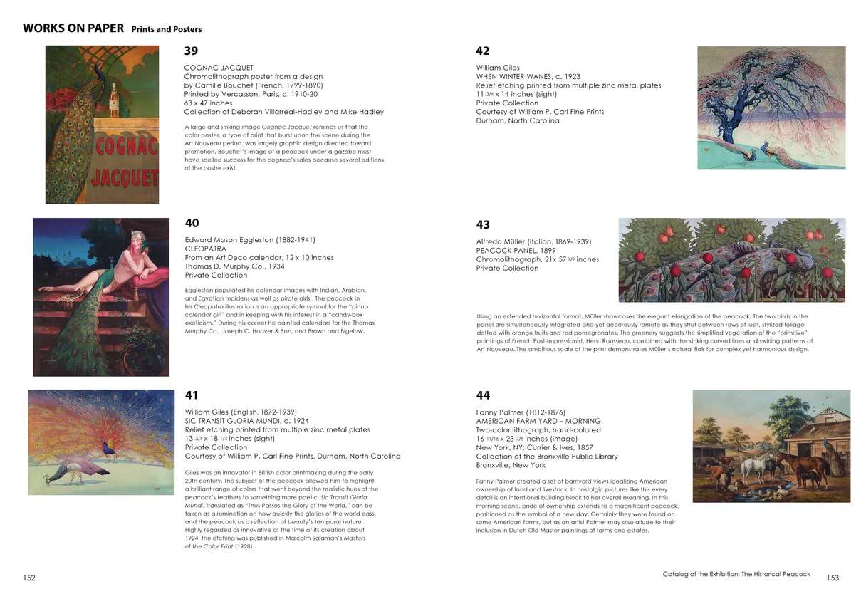 Strut: The Peacock and Beauty in Art exhibition catalog, pages 152-153