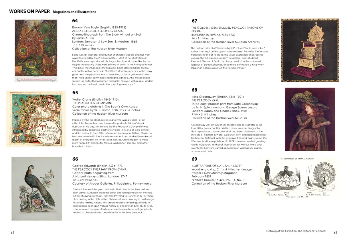Strut: The Peacock and Beauty in Art exhibition catalog, pages 162-163