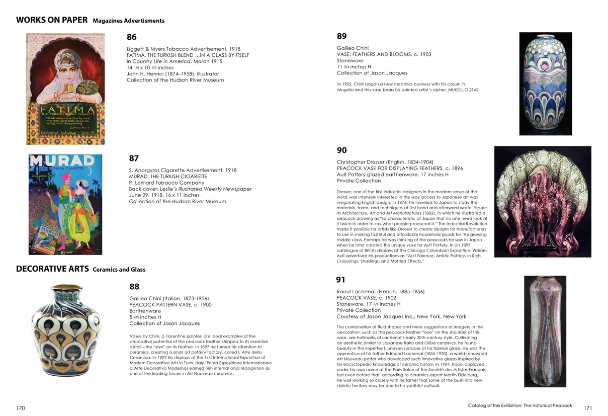 Strut: The Peacock and Beauty in Art exhibition catalog, pages 170-171