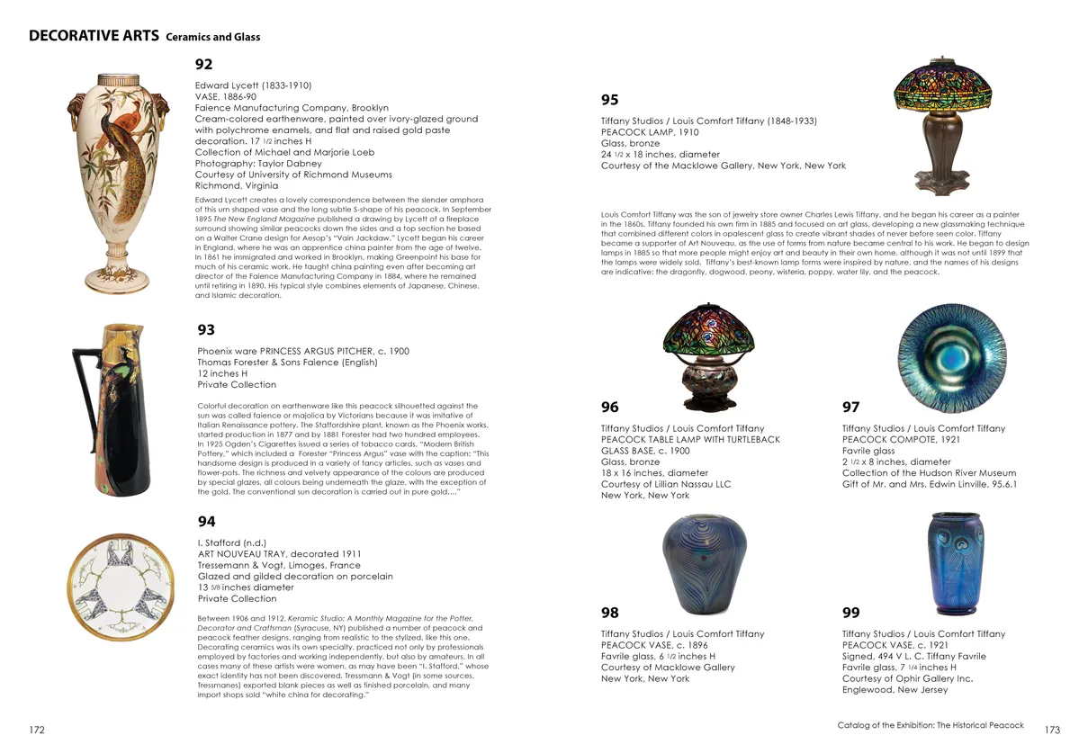 Strut: The Peacock and Beauty in Art exhibition catalog, pages 172-173