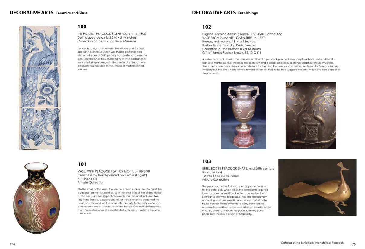 Strut: The Peacock and Beauty in Art exhibition catalog, pages 174-175