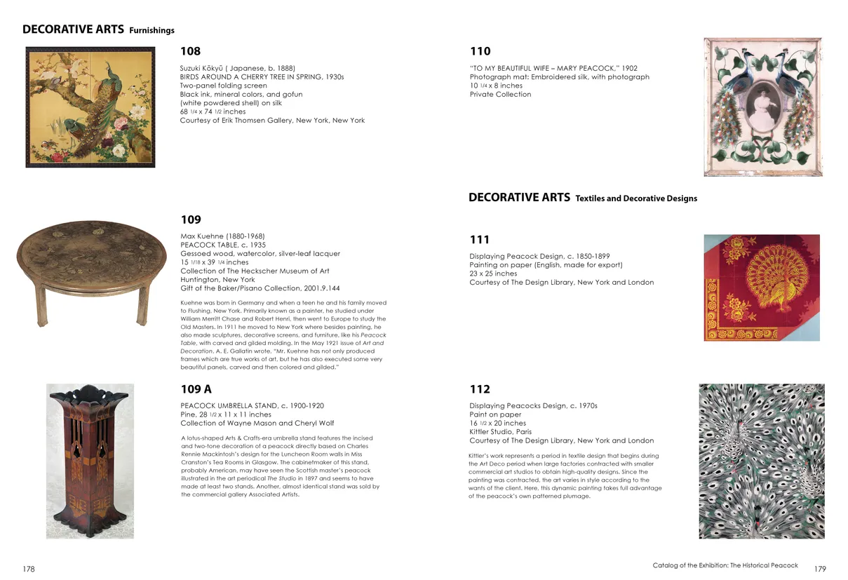 Strut: The Peacock and Beauty in Art exhibition catalog, pages 178-179