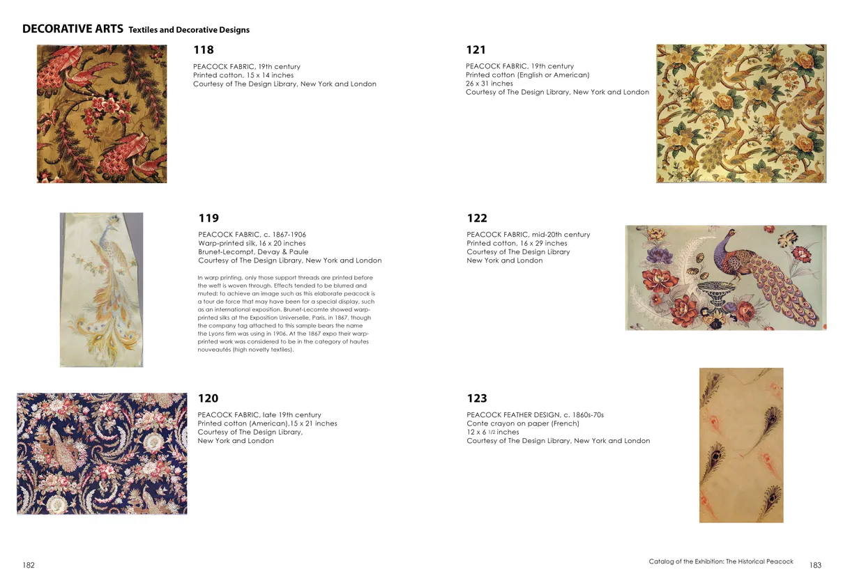 Strut: The Peacock and Beauty in Art exhibition catalog, pages 182-183