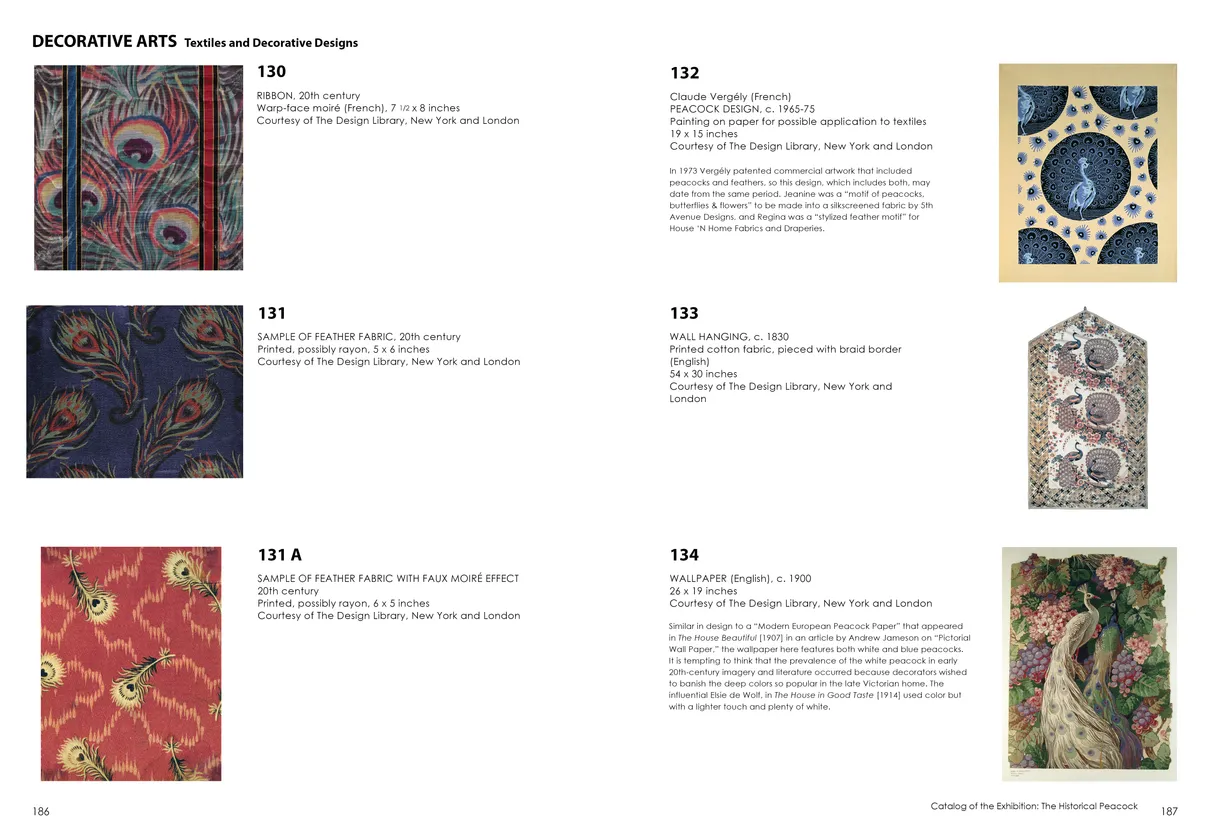 Strut: The Peacock and Beauty in Art exhibition catalog, pages 186-187