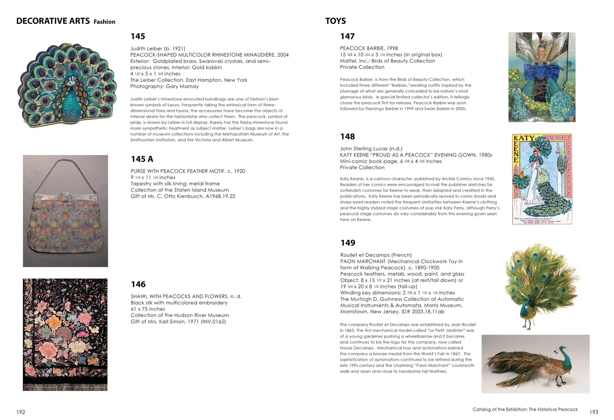 Strut: The Peacock and Beauty in Art exhibition catalog, pages 192-193