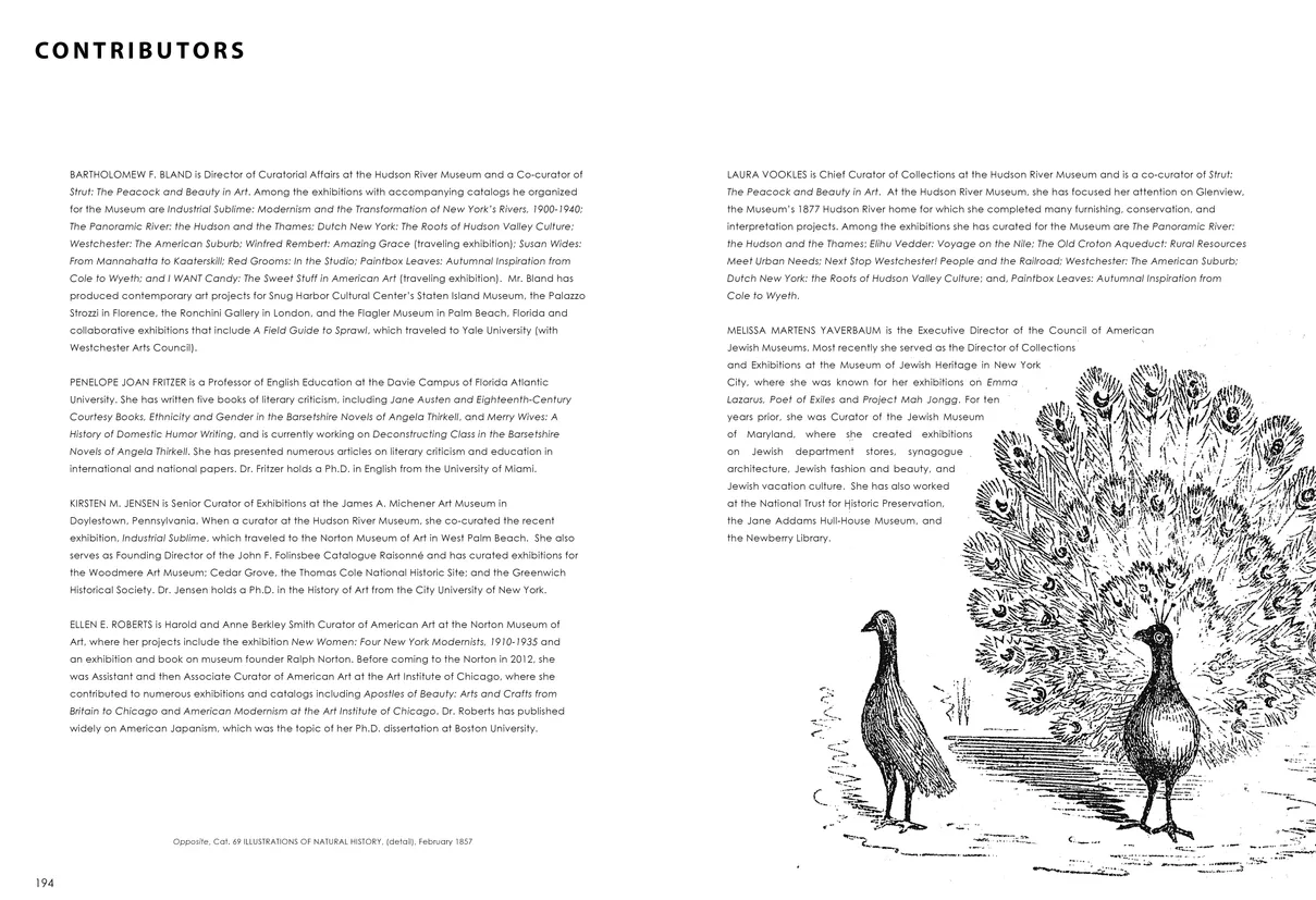 Strut: The Peacock and Beauty in Art exhibition catalog, pages 194-195