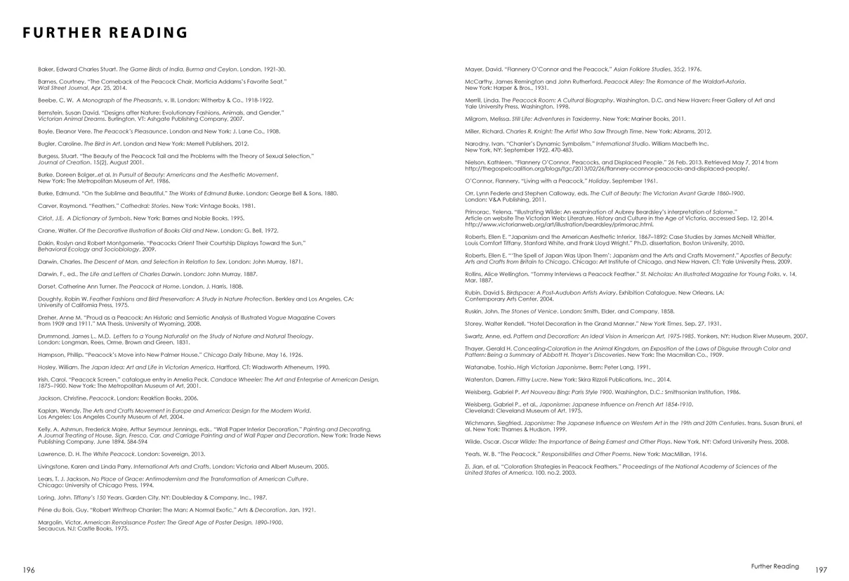Strut: The Peacock and Beauty in Art exhibition catalog, pages 196-197