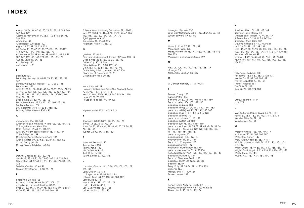 Strut: The Peacock and Beauty in Art exhibition catalog, pages 198-199