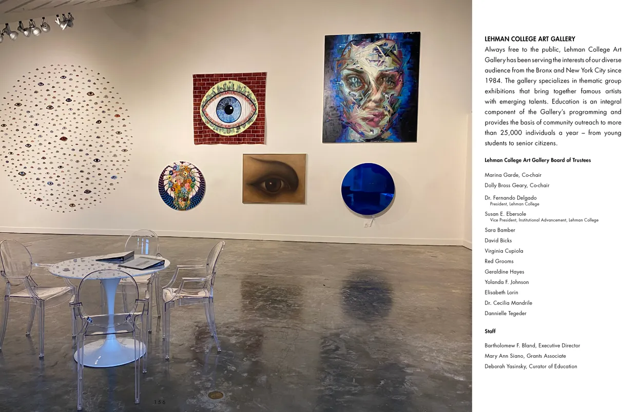 The Eyes Have It exhibition catalog, inside back cover