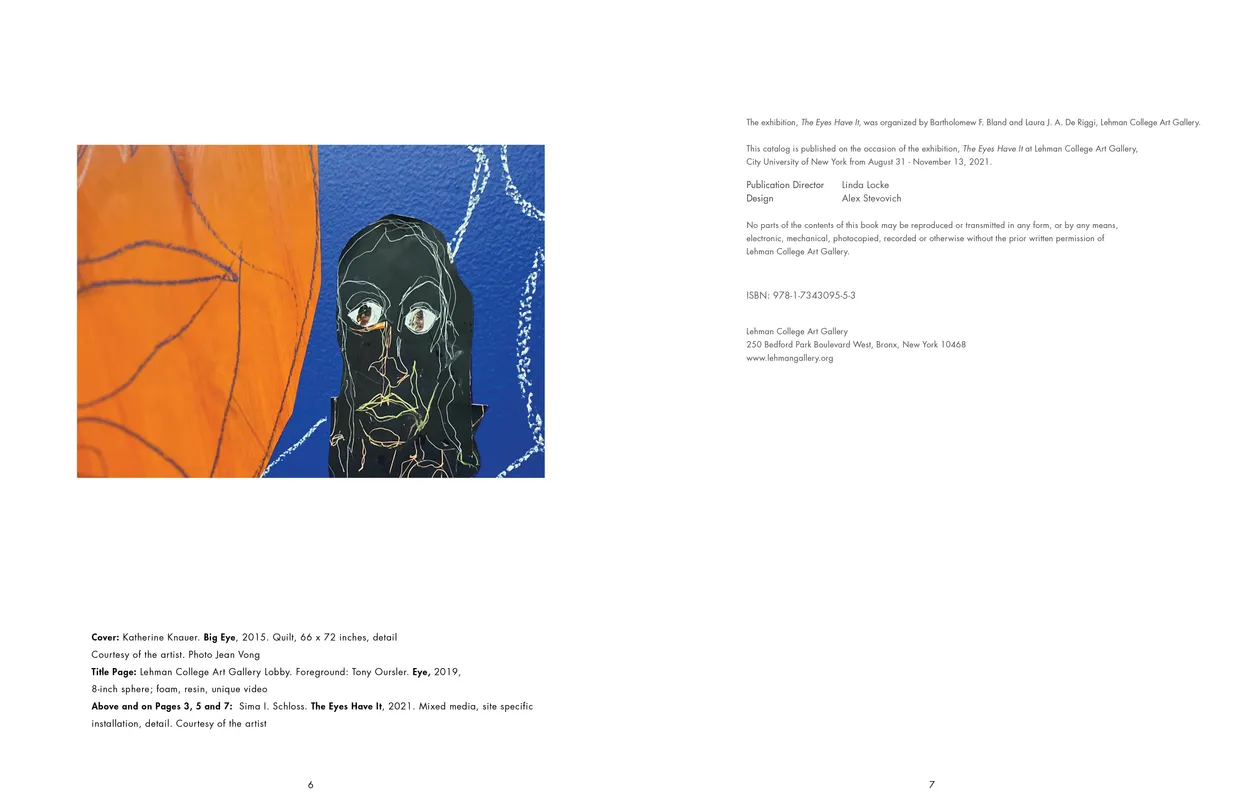 The Eyes Have It exhibition catalog, pages 6-7