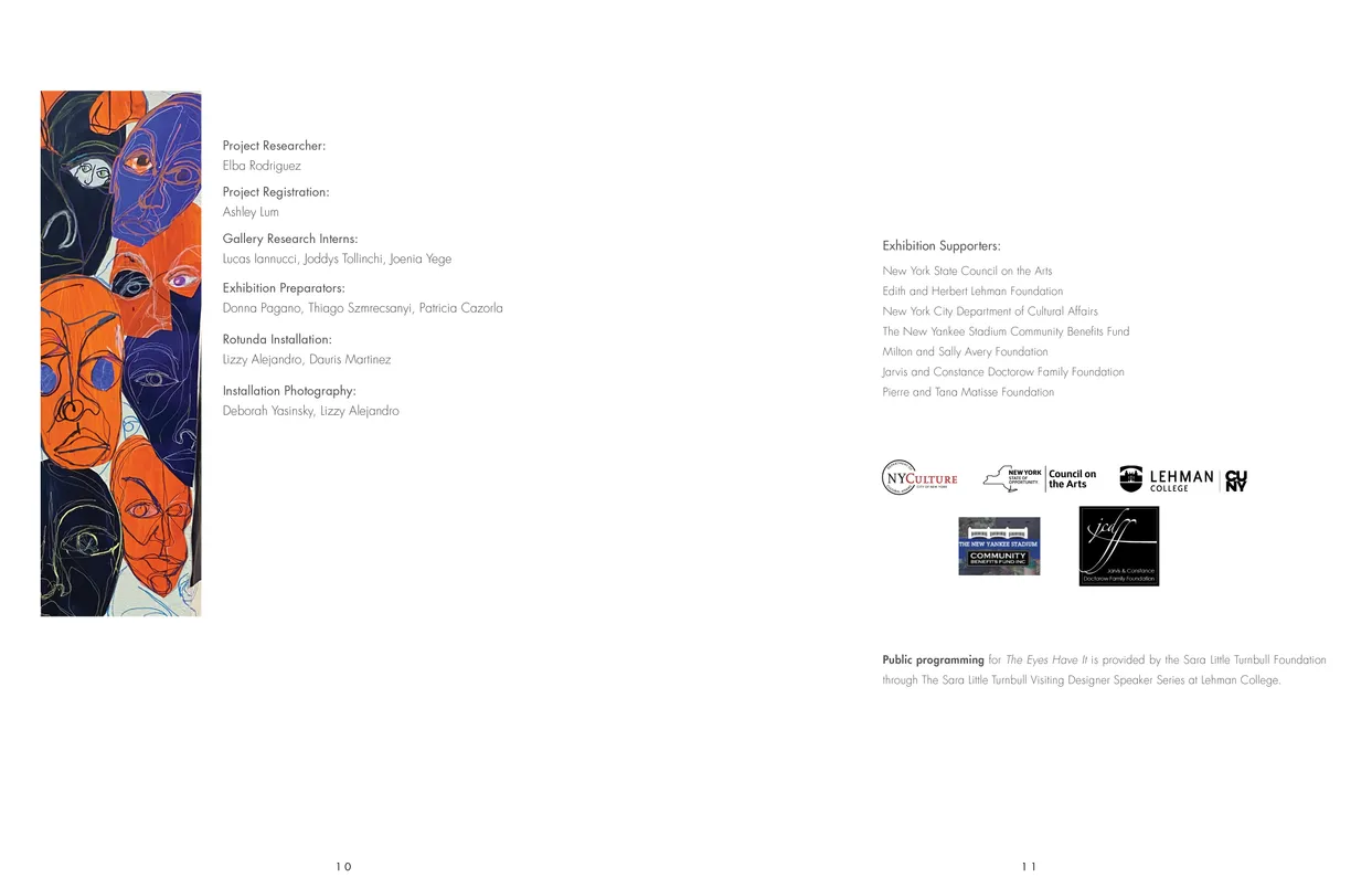 The Eyes Have It exhibition catalog, pages 10-11