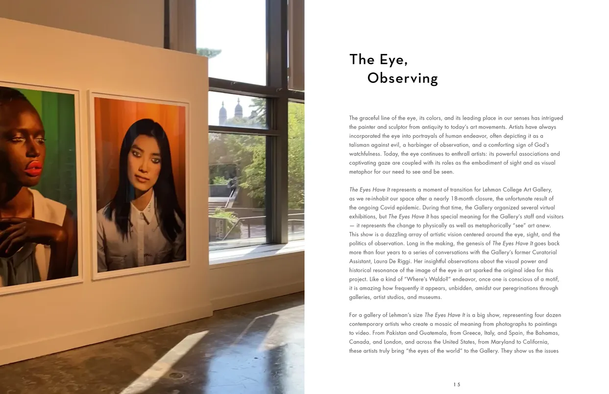 The Eyes Have It exhibition catalog, pages 14-15