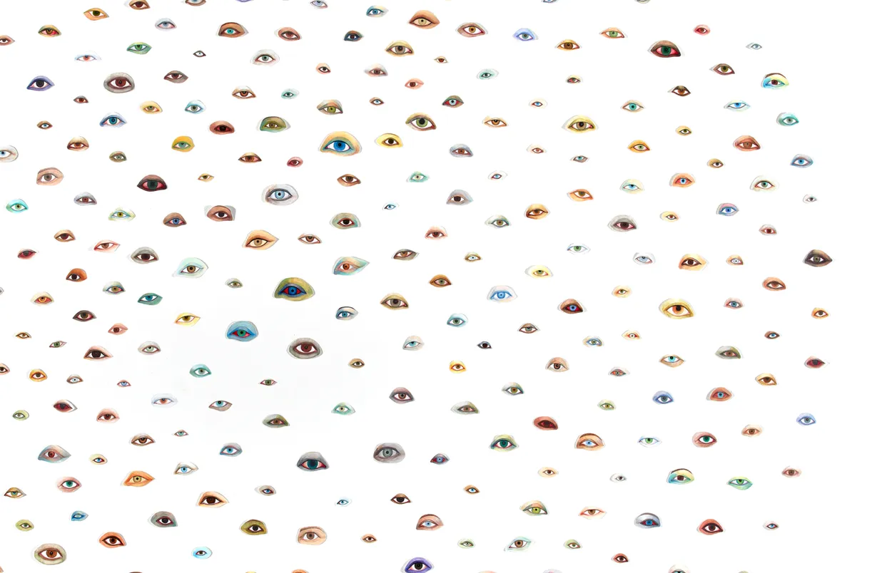 The Eyes Have It exhibition catalog, pages 56-57