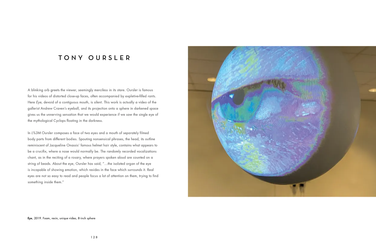 The Eyes Have It exhibition catalog, pages 128-129