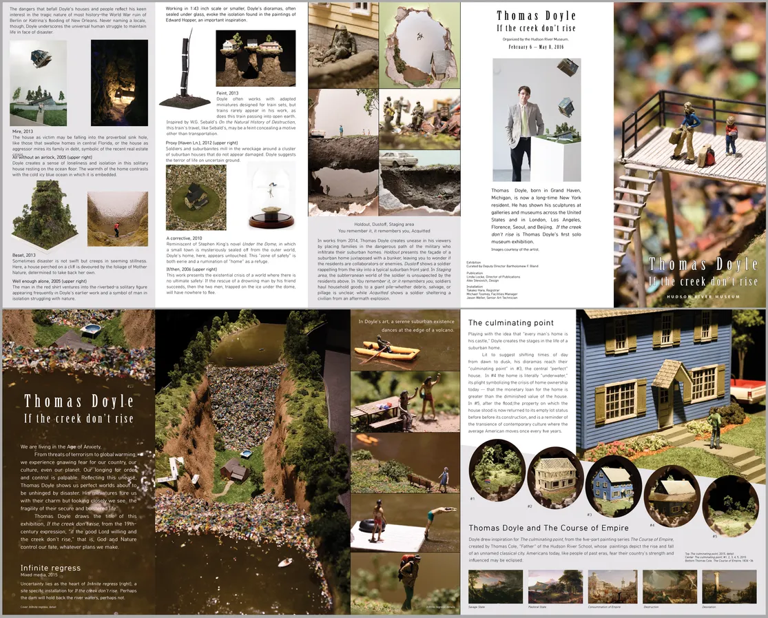 5-panel folding brochure for the Thomas Doyle: If the Creek Don't Rise exhibition