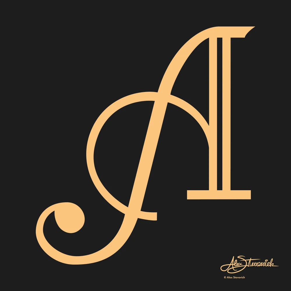 Transomnebulism dropcap font 'A' character glyph