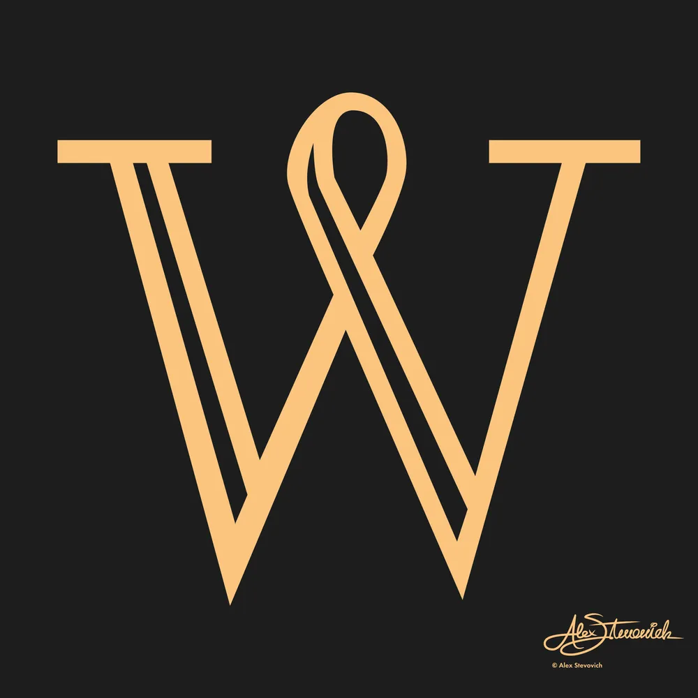 Transomnebulism dropcap font 'W' character glyph