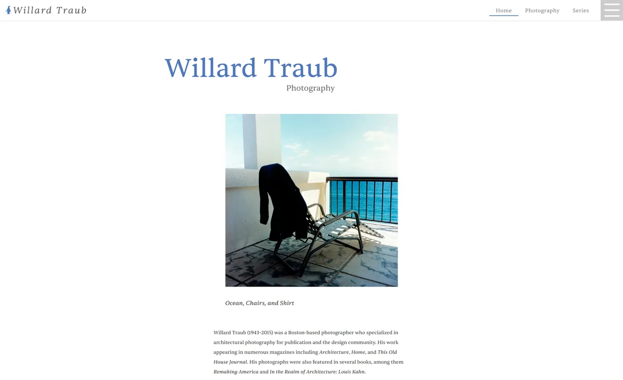 Willard Traub Website — Home Page
